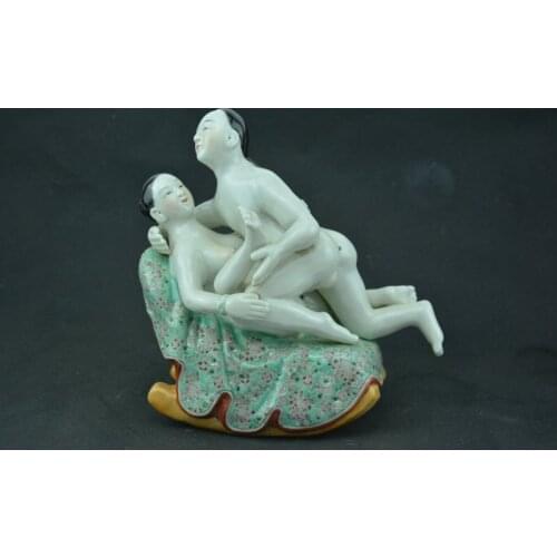 Rare Old Chinese porcelain statue,Oriental body art,Love,#57,Hand-painted crafts,Decoration,collection&Adornment