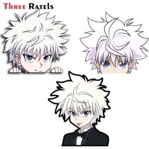 Three Ratels A711 Chibi Lovely Boy Killua Zoldyck For Hunter X Hunter Anime Stickers Car Motorcycle Laptop Decal Customized PVC