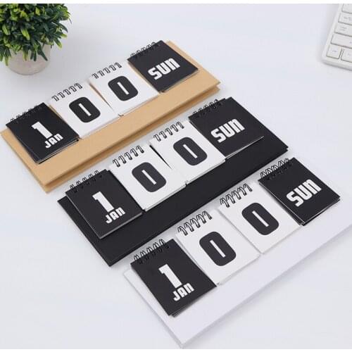 2021 Simple Series Perpetual Calendar Kraft Paper Desk Calendar Agenda Organizer Daily Schedule Planner