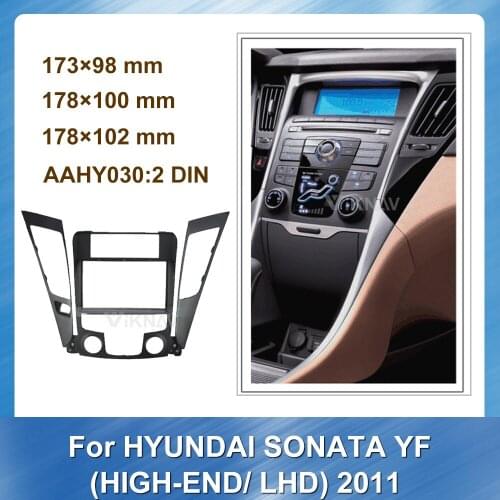 For HYUNDAI SONATA YF 2011 HIGH-END Double Din Car Radio Multimedia fascia LHD GPS Navigation plate panel Frame Fascias