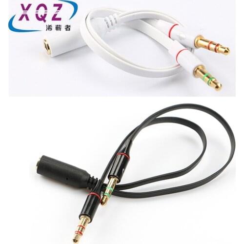 3.5mm Y cable 3.5mm female to microphone male+earphone male 3.5 two in one Audio Split Cable 3.5mm Dual 2 Male to Female