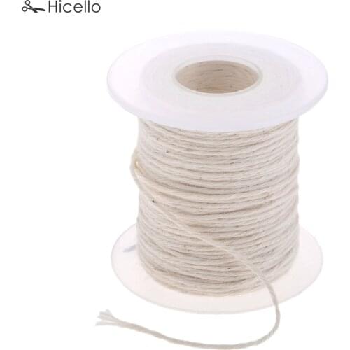 1 Roll Candle Wick spool core unwaxed cotton wicks 61m/200ft*1mm Candles making DIY craft nature high quality Convenient Hicello