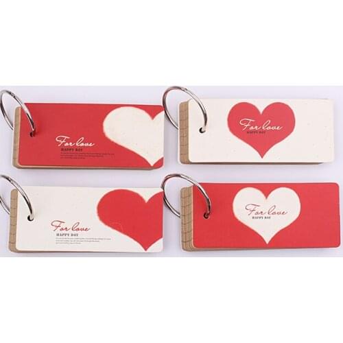 1PC Loose-leaf Notebooks Kawaii Heart 58 Pages School Small Notes Stationery Notepad Memos Gift Kids Supplies (ss-1737)