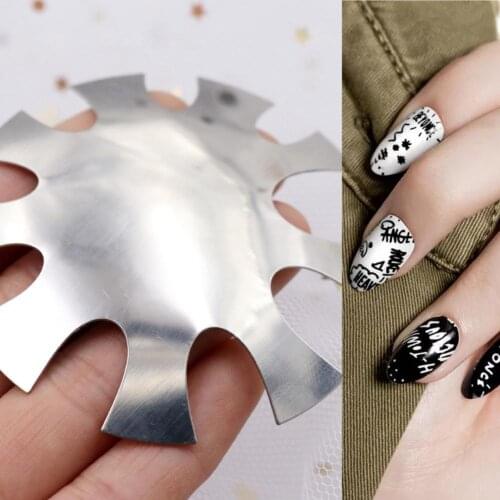 1PC Pro 9 Sizes Easy French Smile Cut V Line almond shape Tips Manicure Edge Trimmer Nail Cutter Acrylic Pink White French Nails