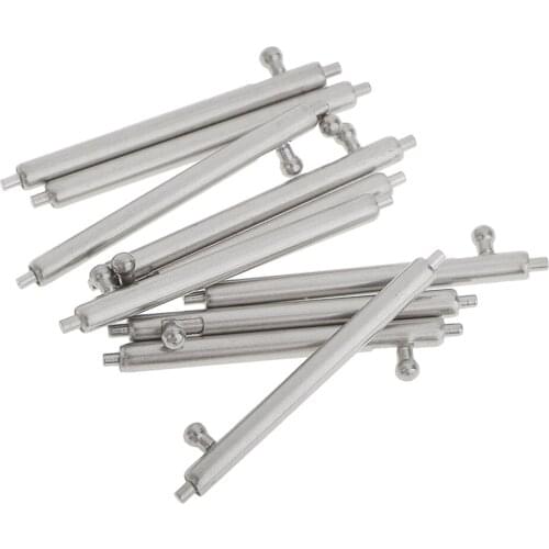10Pcs Silver Metal Quick Release Smart Watch Strap Spring Bar Pins 14mm-26mm