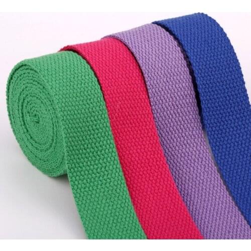 12 Colors 20mm 5 Yards Polyester Cotton Webbing Canvas Ribbon Garment Sewing Accessories Waist Belt Backpack Strapping Handmade