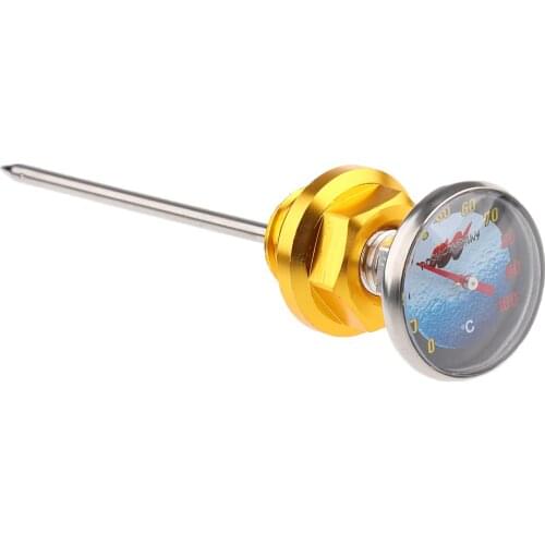 14.5cm Motorcycle Oil Tank Dipstick With Temperature Gauge For Scooter ATVs