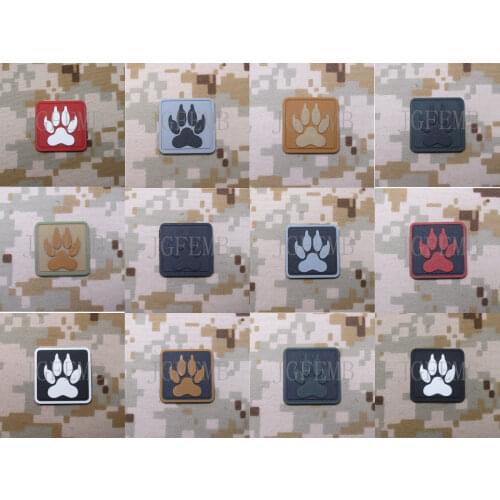 2*pieces BEAR CLAW K-9 DOG TRACKER us Morale of tactical military 3D PVC Patch