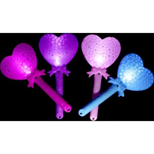 20pcs/lot Led Party Light Stick Love/Star Hollow Led Concert Glow Stick Colorful Plastic Flash Stick Magic Wand Wedding Decor