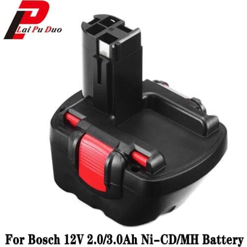 For Bosch 12V 2Ah 3ah NI-CD NI-MH Replacement tool battery GSR 12 AHS GSB GSR 12VE BAT043 BAT045 BAT046 BAT049 BAT120 BAT139