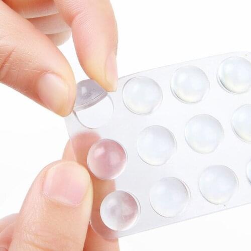 24Pcs/Set Transparent Silicone Anti Slip Shock Absorber Soft Cushion For Closestool Furniture Accessories