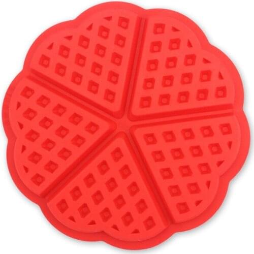 5 Hole Triangl LOVE Waffles /Silicone Cake Mould Baking Tools,Bakeware D726
