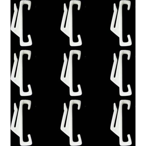 50pcs White Curtain Glide Hooks Drape Curtain Hook Glider Rail Track Runner Plastic Nylon Hook Hanger Ring Curtain Accessories