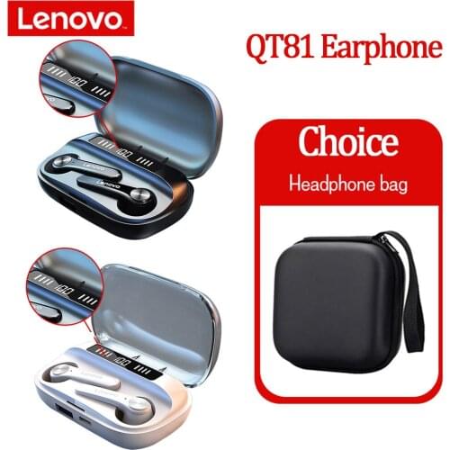 Lenovo QT81/PD1 TWS Wireless Earphone BT 5.0 Headset Dual Stereo Bass Touch Control Noise Reduction For Xiaomi Huwei