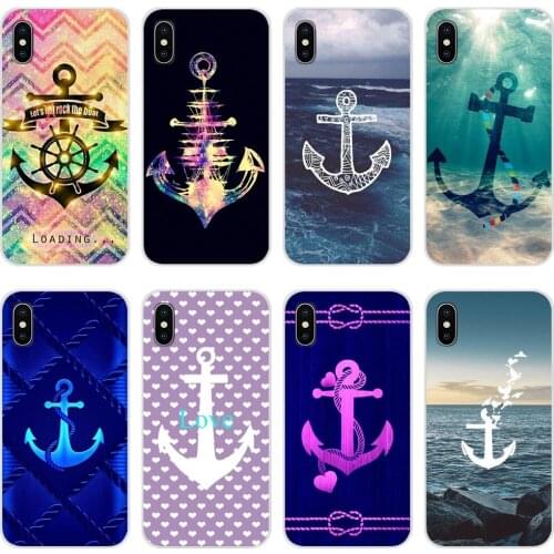For Huawei Y5 Y6 Y7 Y9 Prime Pro GR3 GR5 2017 2018 2019 Y3II Y5II Y6II Accessories Phone Cases Covers blue boat anchor