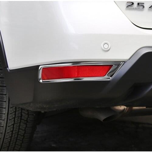 For Nissan X-Trail X Trail T32 Rogue Accessories 2017 2018 ABS Chrome Rear Behind Fog Lamp Light Molding Cover Trim 2Pcs