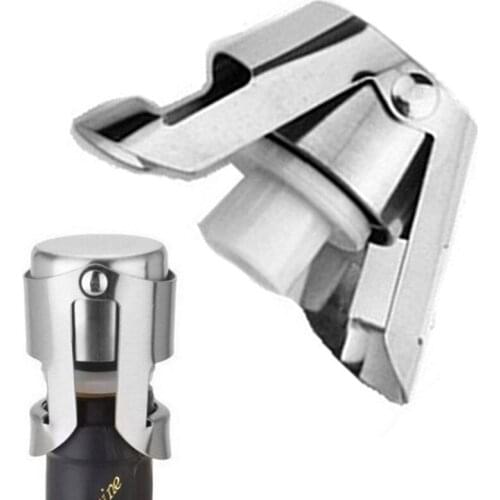 Stainless Steel Champagne Wine Bottle Stopper Portable Sealer Bar Stopper Wine Stopper Sparkling Wine Champagne Cap 301-0617