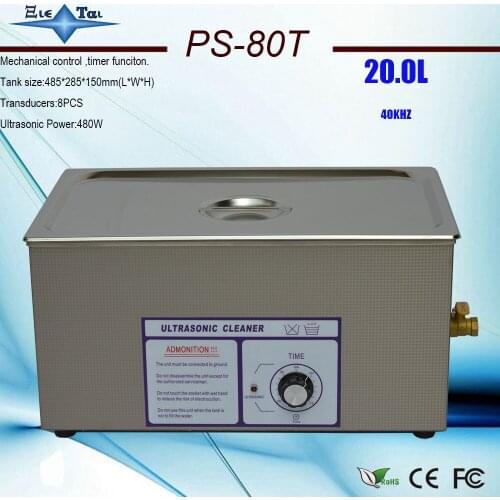 Globe AC110/220V ps-80T480W 40K Hz hardware fittings Auto parts ultrasonic cleaner machine 22L with free basket