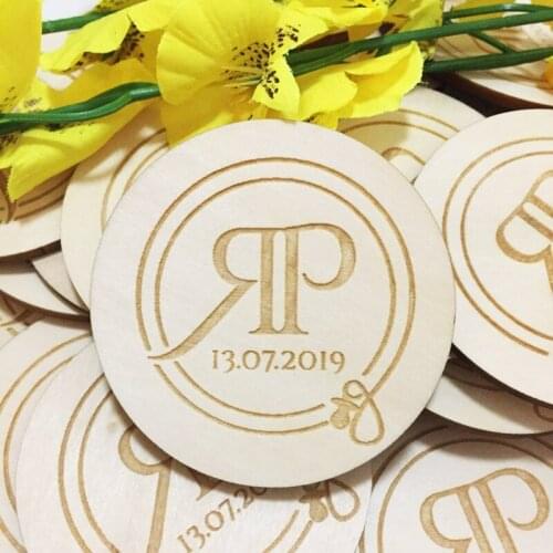 Customized Wedding Wood Favors, Save the Date Wood Magnets, Engraved Wood Wedding Gifts for Guests Wedding Souvenirs Decoration