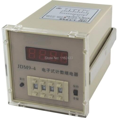 JDM9-4 count up digital counter counting relay AC 220V 110V DC 24V 12V AC 380V
