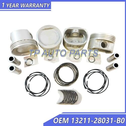 Piston Ring Rod Bearing Kit OEM 13211-28031-B0 13211-28031 1321128031B0 1321128031 Compatible WIth Toyota