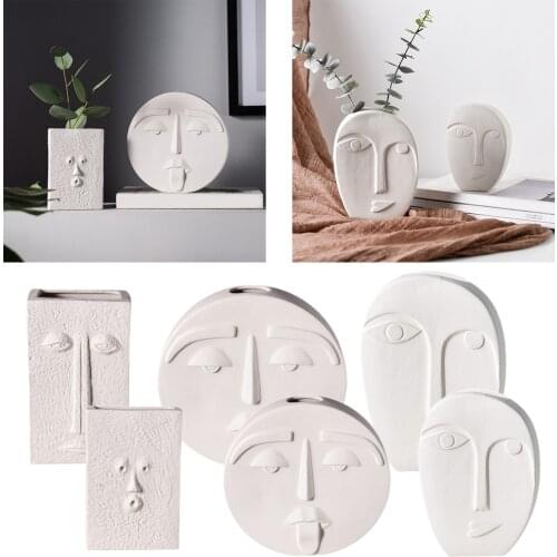 Creative Ceramic Flower Vase Pot for Dried Flower Arrangements Office Dinner