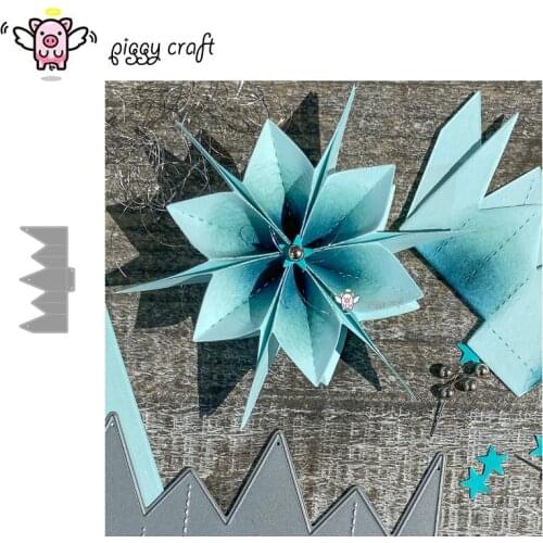 Piggy Craft metal cutting dies cut die mold Folded flower decoration Scrapbook paper craft knife mould blade punch stencils dies