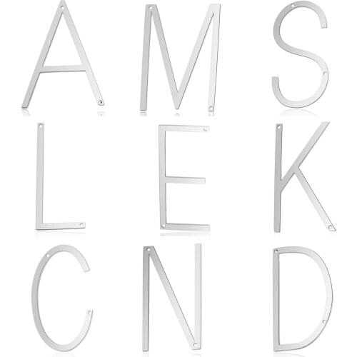 5 Pieces Fashion Alphabet A-Z Name Letter Connectors for Necklaces Wholesale AAAAA Quality Connectors Never Tarnish