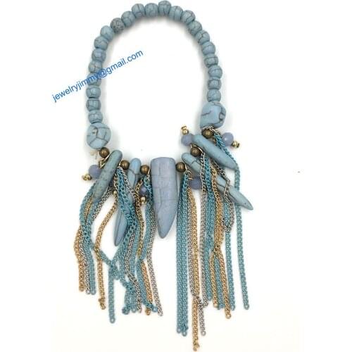 2015 New European Boho Jewelry Suppliers handcrafted bracelet stone beads tassel charm bracelet for women girl