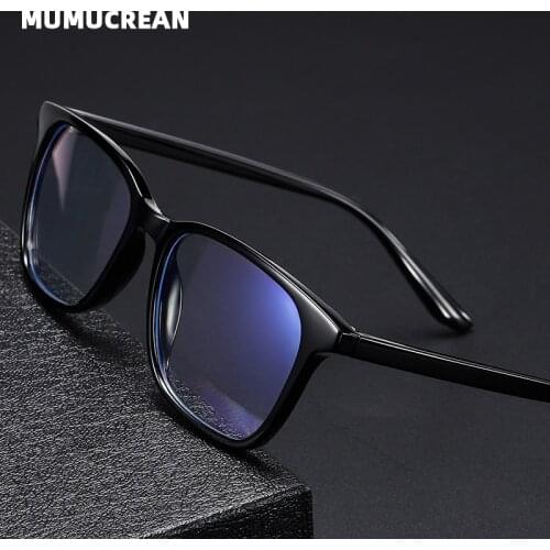 2021 New Tr90 Anti-blue Glasses Retro Square Glasses Frame Men and Women Literary and Artistic Transparent Flat Glasses