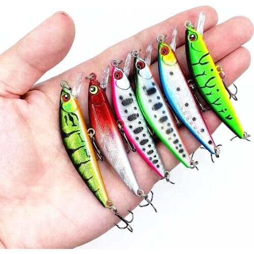 New popular 1Pc 70s Japanese Fishing Lure 3D Eyes Artificial hard Bait 7cm 7g Sinking Minnow for Pesca