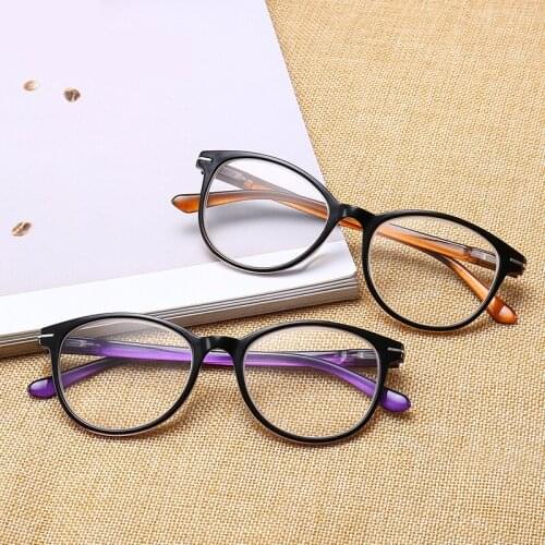 Elbru Fashion Reading Glasses Ultra Light PC Circular Frame High Definition Comfortable Presbyopic Glasses +1.0 1.5 to 4.0