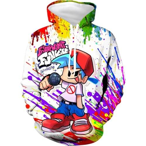 Friday Night Funkin Cosplay Hoodie 3D Printed Adult Sweatshirt Casual Pullover