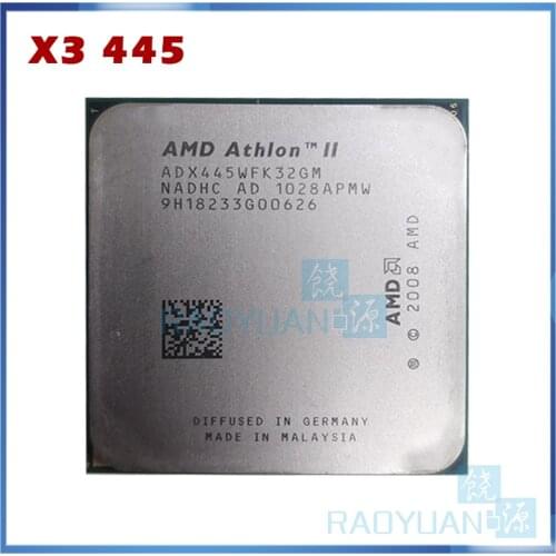 AMD Athlon II X3 445 3.1 GHz Triple-Core CPU Processor X3-445 ADX445WFK32GM Socket AM3 938pin