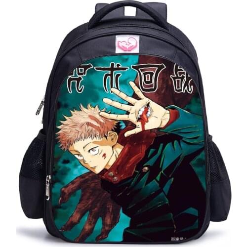 Anime jujutsu kaisen School Backpack For Boys Girls 13/16inch Primary Backpack Polyester Wear-resistant Kids Students School Bag