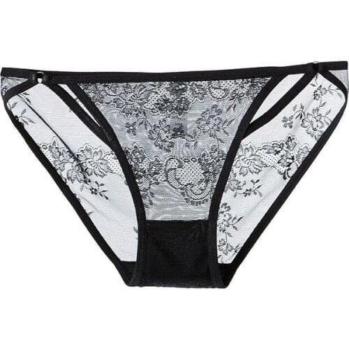 Sexy Womens Panty Lace Panties Briefs Lingerie Underwear Ladies Lace Hipster Mesh Transparent Hot See Through Underpants Female