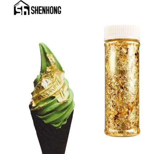 SHENHONG Wedding Birthday Mousse Cake Dessert Gold Leaf Flakes Decorative Chocolate Fondant Pastry Ice Cream Decorating Tools