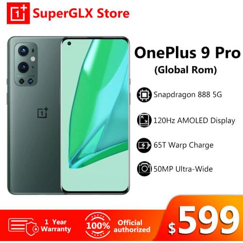 Global Rom OnePlus 9 Pro 5G Smartphone Snapdragon 888 120Hz Fluid Display 2.0 Hasselblad 50MP Ultra-Wide Oneplus 9pro Phone