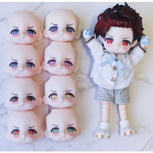 Gsc Clay Replacement Face Corpse GSC Bun Face Ob11 Head Water Sticker Finished Face 1/12BJD Doll Accessories