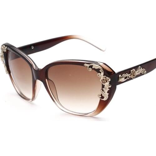 Women Sunglasses Oversized Sun Glasses Female Flower Elegant Luxury 2019 Brand Designer Large Face Female Shades Ladies Glasses