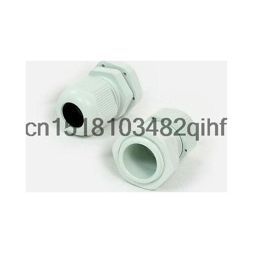 Light Green Plastic Waterproof PG13.5 8-12mm Diameter Cable Gland 5 Pcs