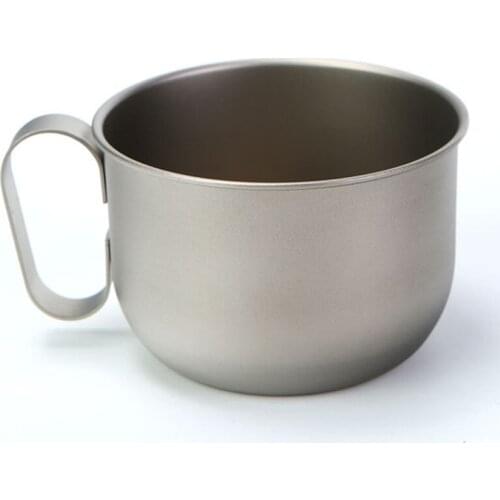 BIVOUAC 500ml 420ml Titanium Coffee Cup Outdoor Mug Water Cup with Handle Camping Equipment LSTi2020104