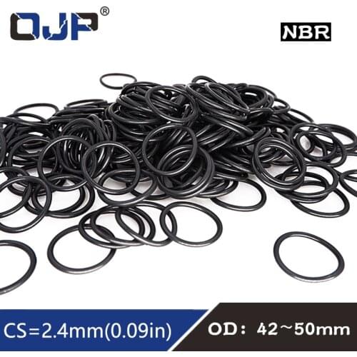 20PC/lot Rubber Ring NBR Sealing O Ring CS2.4mm OD42/44/45/48/50mm O-Ring Seal Nitrile Rubber Gasket Oil Ring Washer