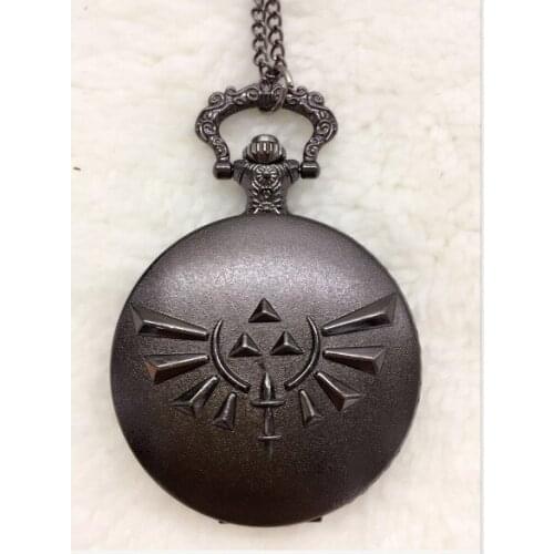 Japanese Animated Pocket Watch Necklace Chain Antique Quartz Kids Clock Boys gift Relogio De Bolso Hot Gift