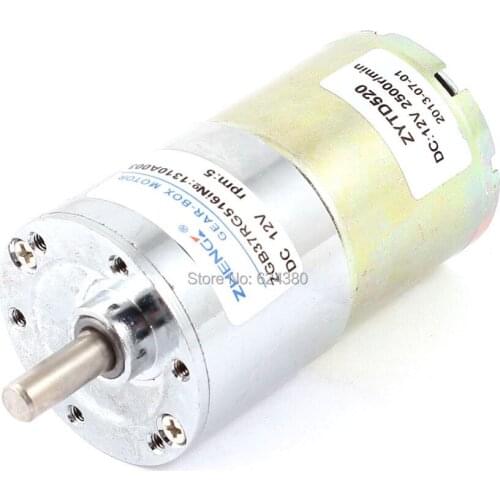 DC 12V 2500 RPM Speed Reduce Gearbox Geared Gear Motor 6mm Diameter Shaft 2 Terminals Discount