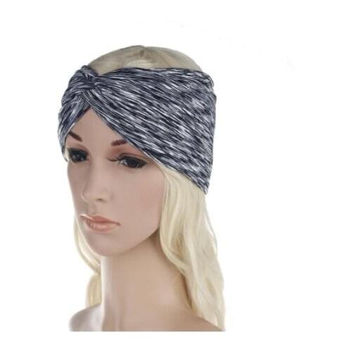 1pcs Women Ethnic Wide Stretch hair band Twisted Knotted yoga Headband Turban Hair accessories for Women/Grils
