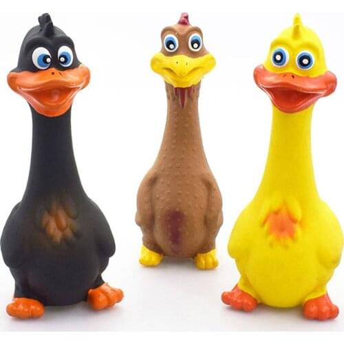 Dog Chew Toys For Aggressive Chewers Large Breed Tough Durable Natural Latex Duck Interactive Toy For Puppy Medium Dog