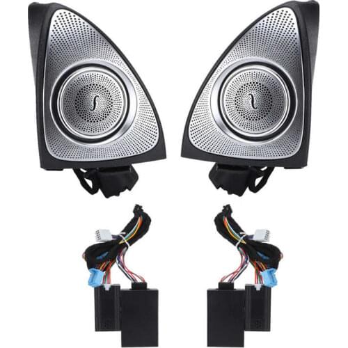 1 Pair 64 Color 3D Rotating Tweeter Speaker with LED Ambient Lighting for Mercedes-Benz GLC-Class X253 C253 2019-2021