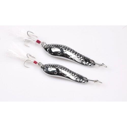 1Pcs Metal Spinner Spoon Fishing Lures 5g 7g 10g 15g artificial Rotating Hard Baits with Feather Treble Hook fishing Tackle