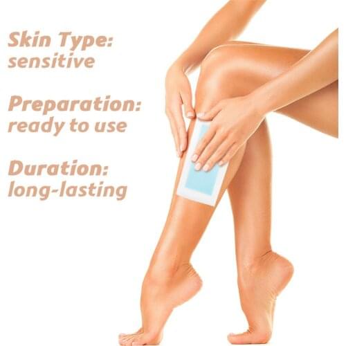 10pcs Easy Waxing Strips Paper Cold Wax Legs Arms Body Facial Hair Removal